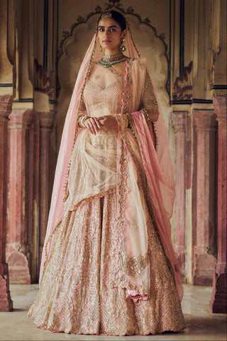 Lehenga set for Indian Wedding – Peach Kashish by Nitika Gujral