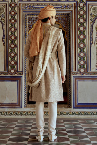 Sherwani for Indian Wedding – Beige Kashish by Nitika Gujral