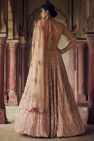 Lehenga set for Indian Wedding – Peach Kashish by Nitika Gujral