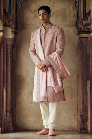 Sherwani Set for Indian Wedding – Pink Kashish by Nitika Gujral