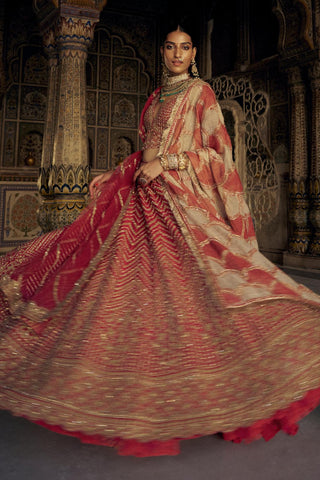 Lehenga set for Indian Wedding – Red Kashish by Nitika Gujral