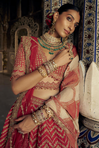 Lehenga set for Indian Wedding – Red Kashish by Nitika Gujral