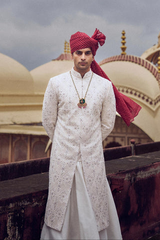 Sherwani Set for Indian Wedding – Ivory Kashish by Nitika Gujral