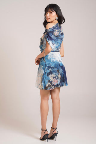 Multicolor Chaya Nuri Ruched Dress – Modern Daytime Affair Dress by Advait