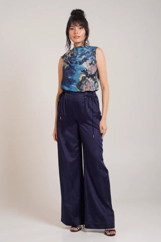 Multicolor Chaya Nuri Scarf Top Set – Evening Soiree Scarf Top Set by Advait