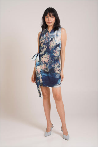 Multicolor Chaya Nuri Tie-Up Dress –Daytime Affair Outfit by Advait