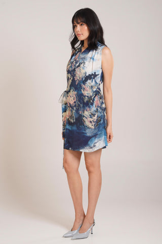 Multicolor Chaya Nuri Tie-Up Dress –Daytime Affair Outfit by Advait
