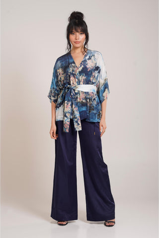 Multicolor Chaya Nuri Wrap Top Set – Evening Soiree Wrap Top Set by Advait