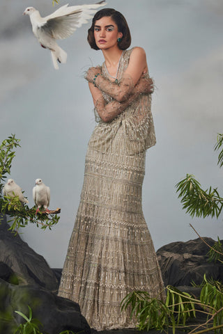 Ivory amour ariel lehenga set