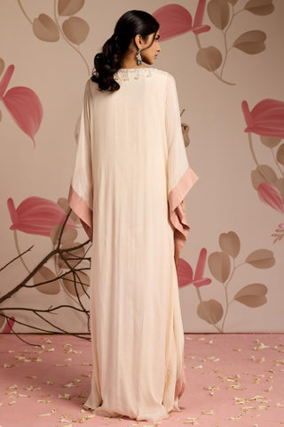 Ivory orchid under bloom kaftan