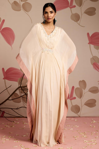 Ivory orchid under bloom kaftan