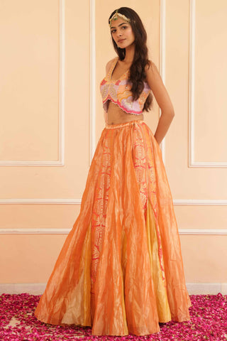 Orange dil se aisha lehenga
