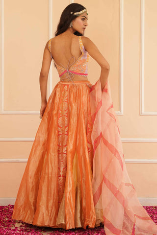 Orange dil se aisha lehenga