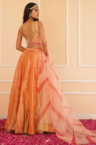 Orange dil se aisha lehenga