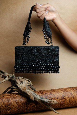 Black ornate radiance kasse bag