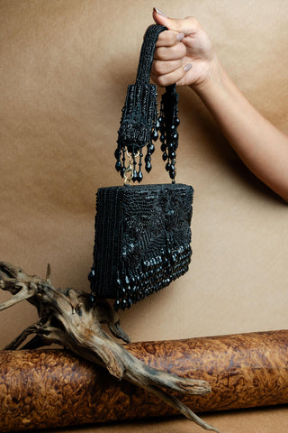 Black ornate radiance kasse bag
