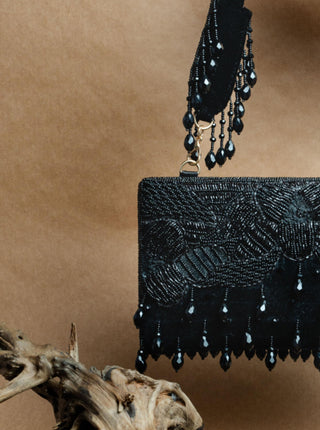 Black ornate radiance kasse bag