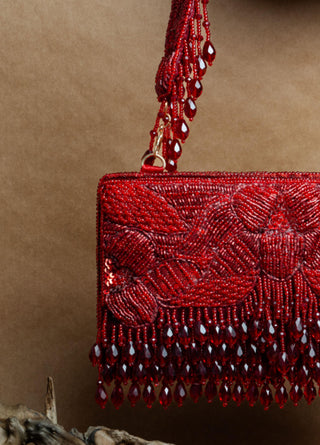 Red ornate radiance kasse bag