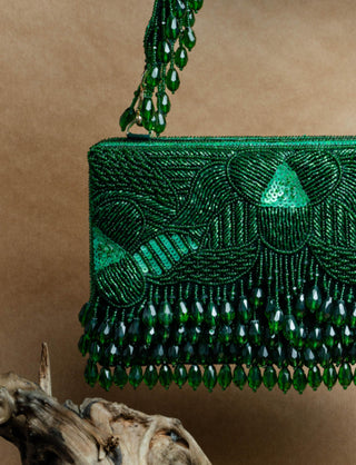 Green ornate radiance kasse bag