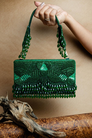 Green ornate radiance kasse bag
