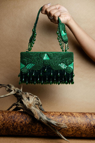 Green ornate radiance kasse bag