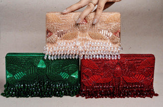 Green ornate radiance kasse bag