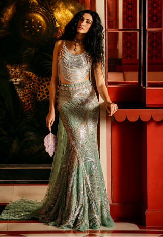 Lehenga Set for Indian Wedding – Green Written in the Stars by Papa Don't Preach