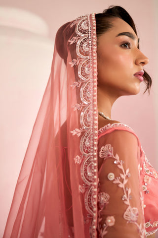 Lehenga Set - Peach Solene Lehenga Set - Prevasu | Mrs. G