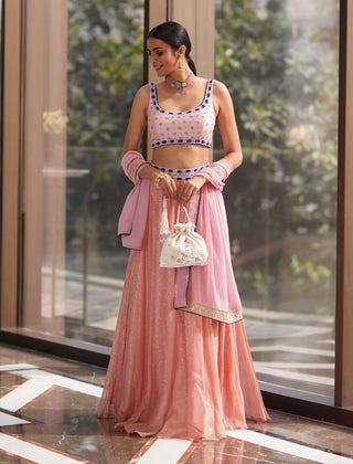 Ruhi pink lehenga set