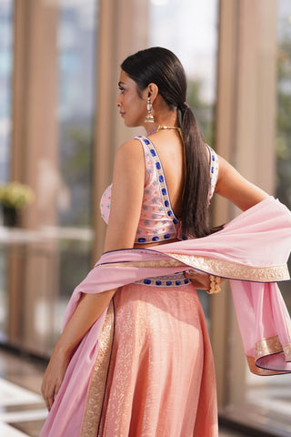 Ruhi pink lehenga set