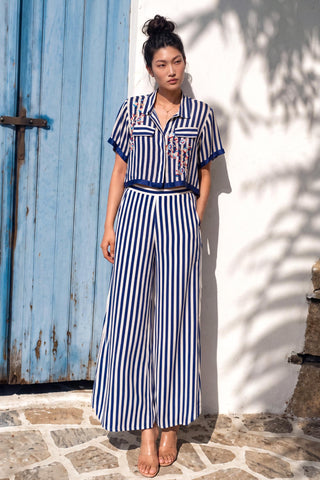 Blue co-ord set for Contemporary Wear - Ludo Playfield by Nautanky
