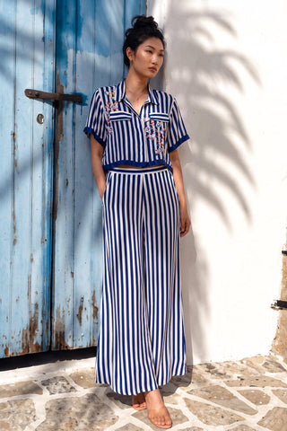 Blue co-ord set for Contemporary Wear - Ludo Playfield by Nautanky