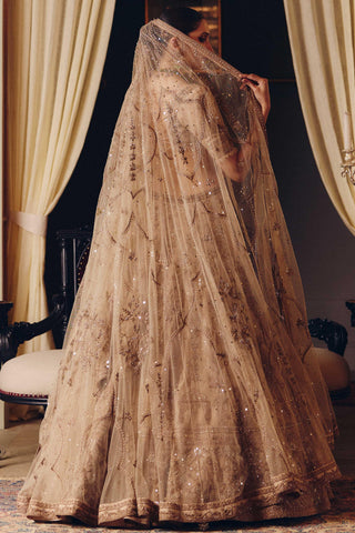 Gold couture dripping tara lehenga