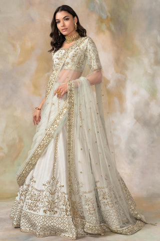 Green Gota embellished lehenga set