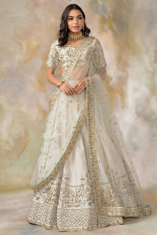 Green Gota embellished lehenga set