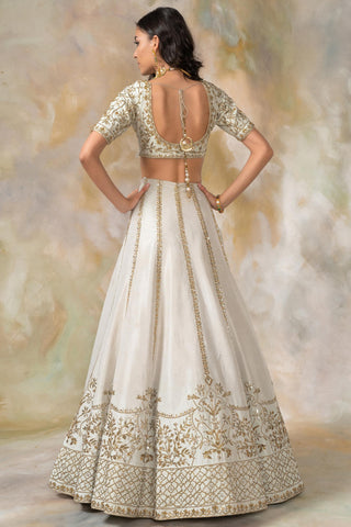 Green Gota embellished lehenga set