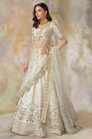 Green Gota embellished lehenga set