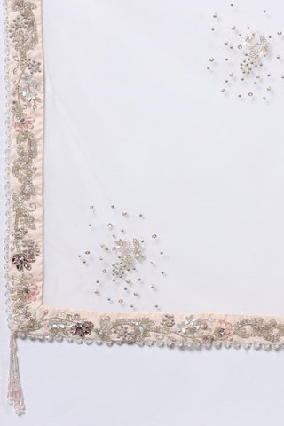 Light pink crystal and katdana embellished lehenga set