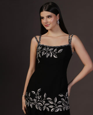 Sharara Set for Festive – Black Vine Embroidered by Pooja Peshoria