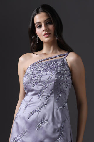 Sharara Set for Festive – Purple Crystal Embellished by Pooja Peshoria