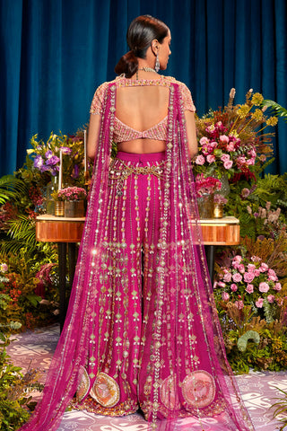 Sharara Set Indian Wedding - Maroon georgina by Papa Don't Preach