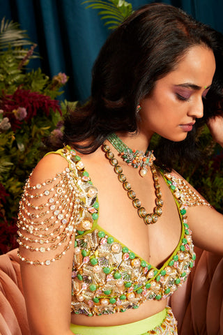 Sharara Set Indian Wedding - Green nova by Papa Don't Preach