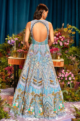 Gown Traditional Wear - Blue lily bridal by Papa Don't Preach
