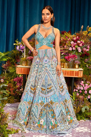Gown Traditional Wear - Blue lily bridal by Papa Don't Preach