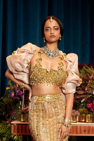Lehenga Set Indian Wedding - Gold freya glamour by Papa Don't Preach
