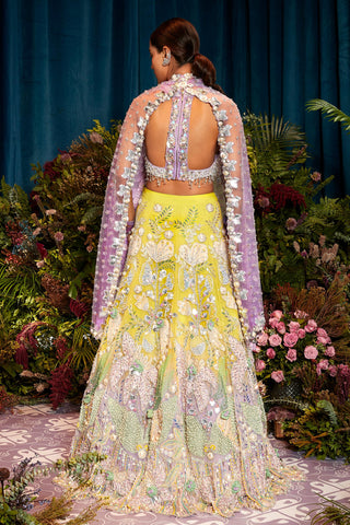Lehenga Set Indian Wedding - Green ombre by Papa Don't Preach