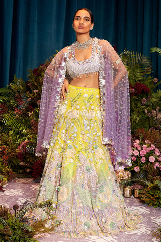 Lehenga Set Indian Wedding - Green ombre by Papa Don't Preach