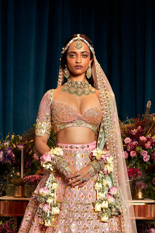 Lehenga Set Indian Wedding - Pink royal carriage by Papa Don't Preach