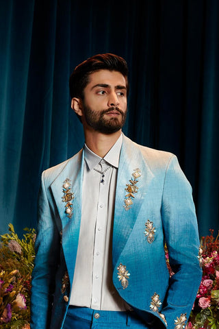 Blazer Set Contemporary Wear - Blue orion ombre by Papa Don't Preach