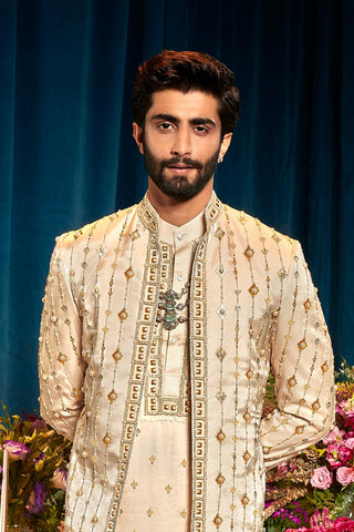 Sherwani Set Indian Wedding - Ivory gabriel by Papa Don't Preach